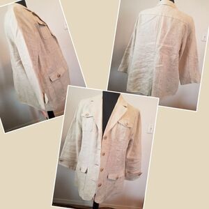 Studio Works blazer 3/4 sleeves 4 pockets size Lg